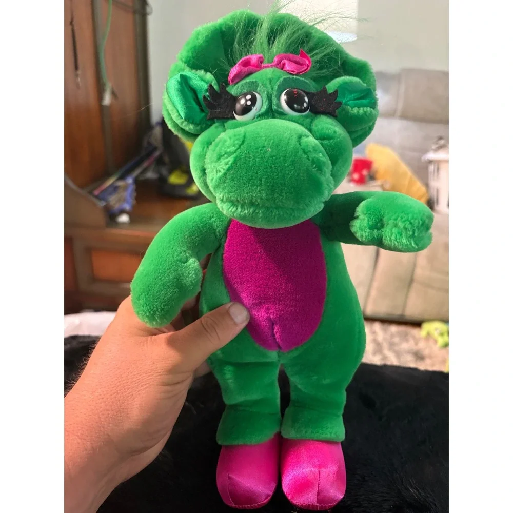 Vintage 1992 Barney Baby Bop Plush Dakin Lyons Group Green Dinosaur 10 inch